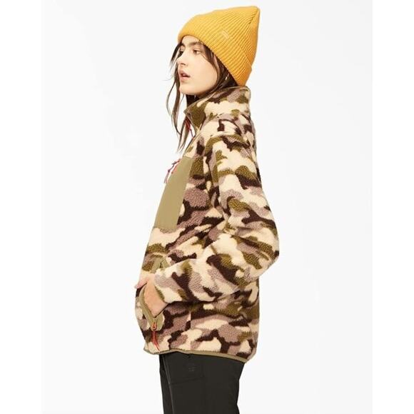 Billabong Switchback Full Zip Fleece Camo Jacket Women Large Military - Picture 3 of 7